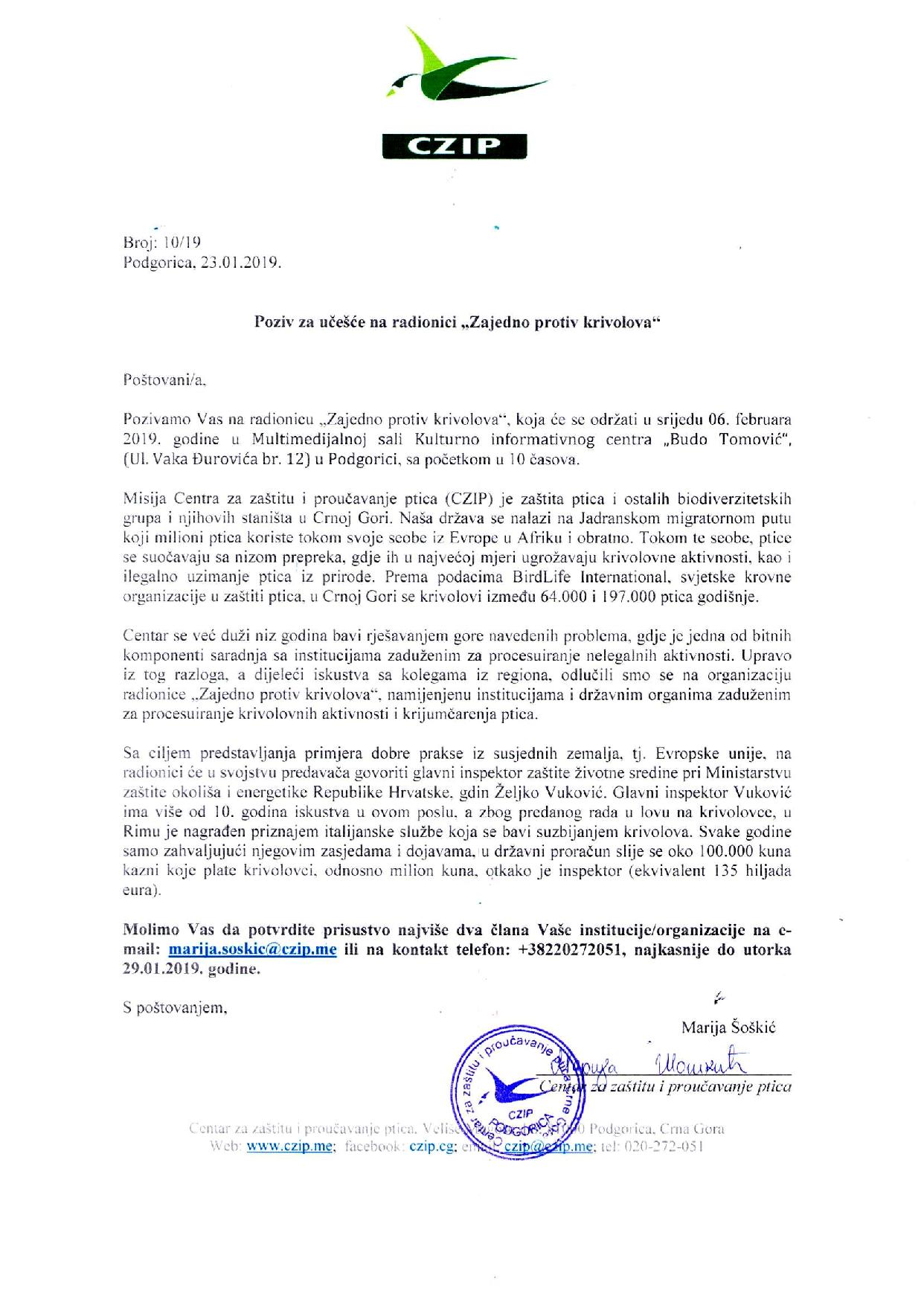 ZAJEDNO PROTIV KRIVOLOVA