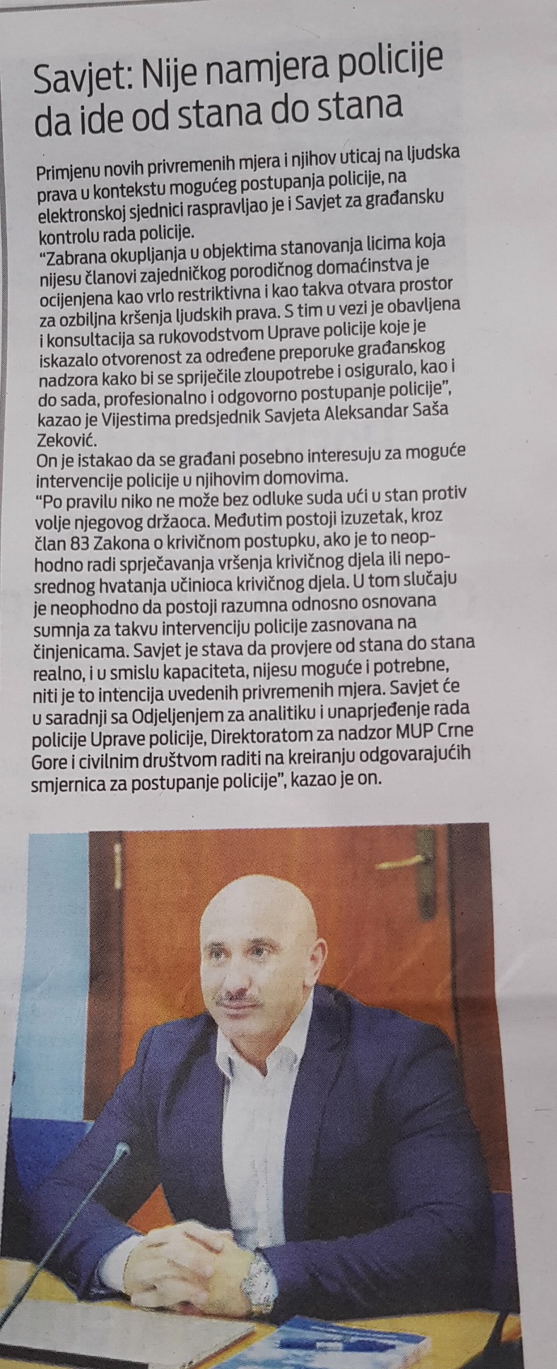 ODREĐENE MJERE VRLO RESTRIKTIVNE I OTVARAJU PROSTOR ZA OZBILJNA KRŠENJA LJUDSKIH PRAVA